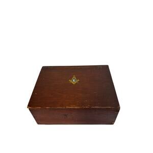 [Vintage] Primitive Free Mason Wooden Box